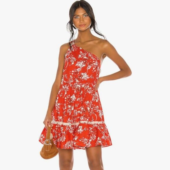 Free People All Mine One Shoulder Floral Mini Dress - Picture 3 of 3